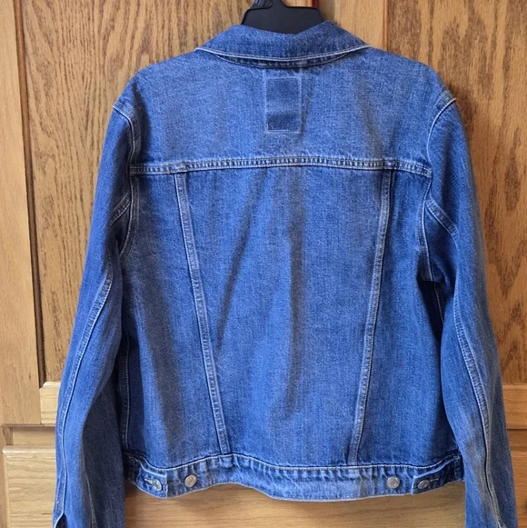 Gap Denim Jean Jacket Womens Large Medium Wash Lots Of Pockets Retro - Picture 5 of 9